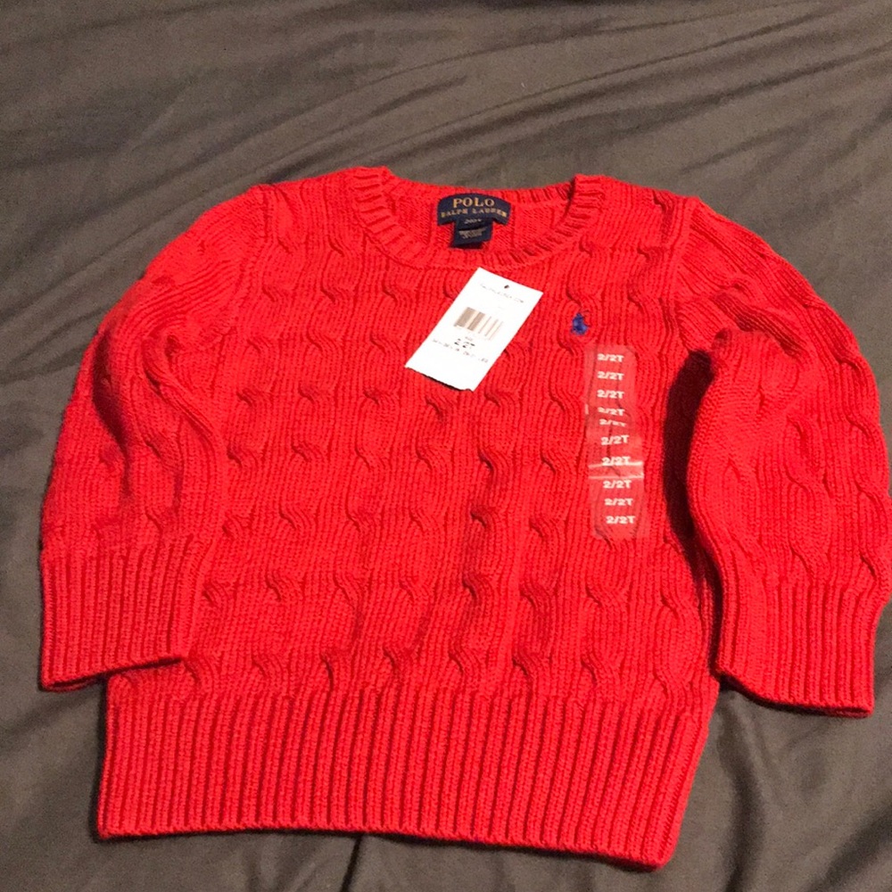 Brand New Boys Red Polo Sweater